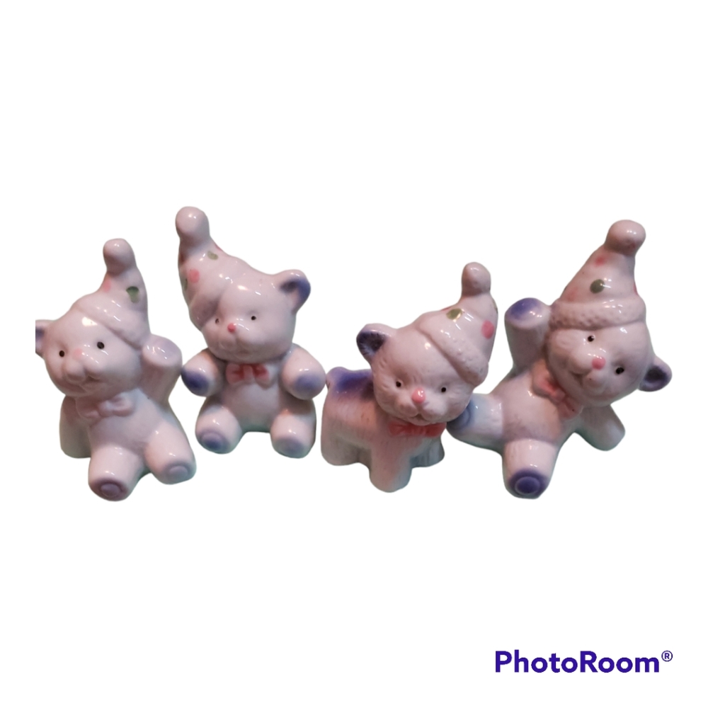 Vintage Ceramic Teddy Bear set!